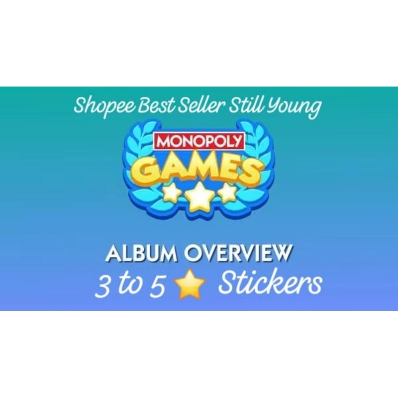 Still Young Sticker Monopoly Go Games Sticker set1-23 Alblum 3 to 5⭐️ ...