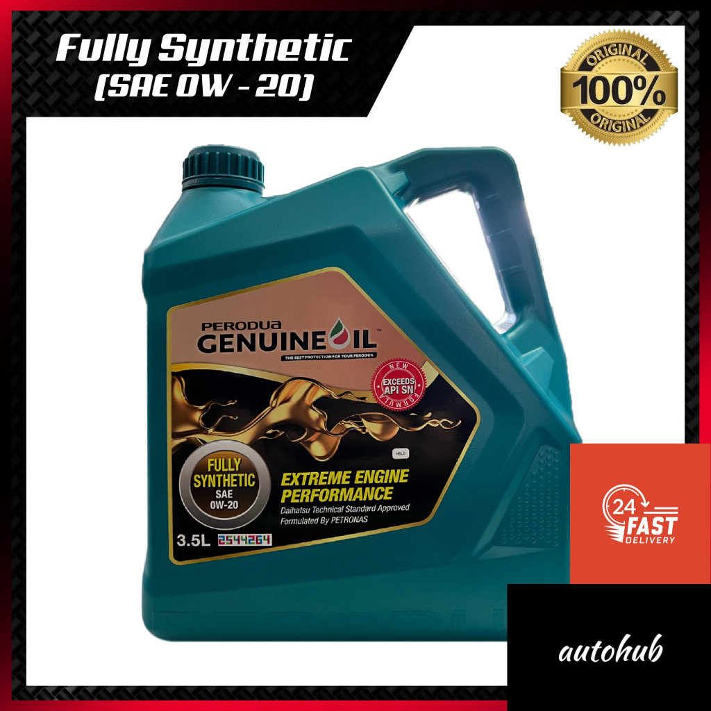 (ORIGINAL) 0W20 Fully Synthetic Engine OilPerodua Axia Bezza Myvi (3.5L ...