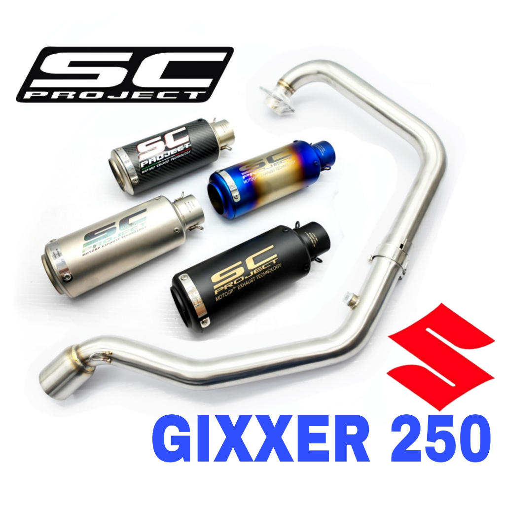 SCProject Exhaust Suzuki Gixxer 250 Full System Tabung Muffler Carbon ...