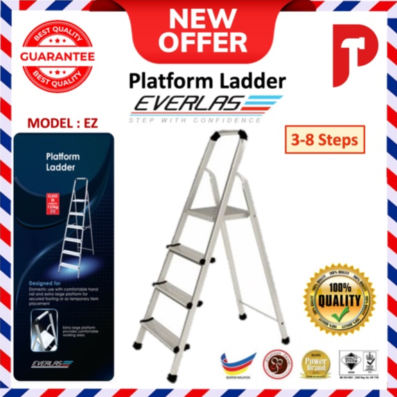 EVERLAST Large Step Platform Ladder 🔥 Ready Stocks 🔥 EZ Ladder | Shopee ...