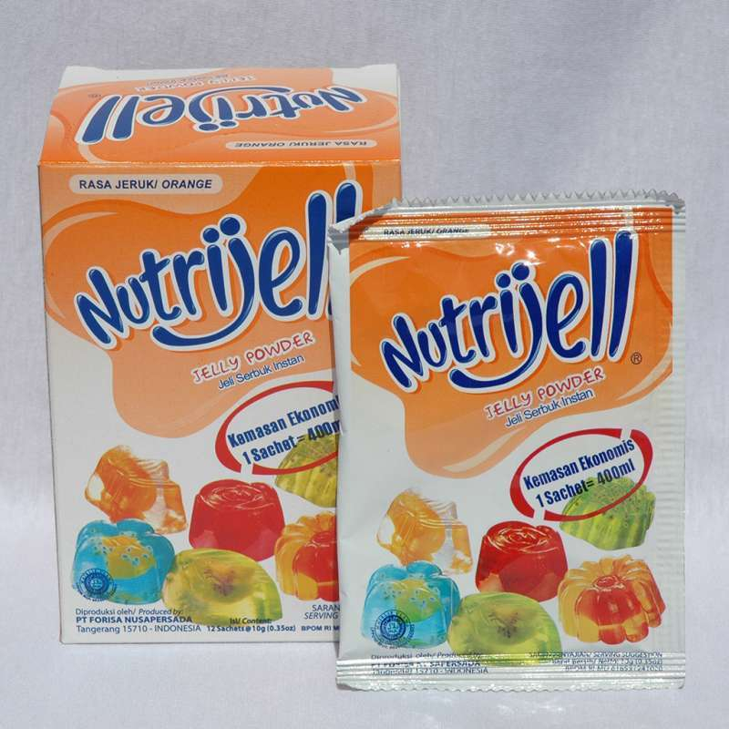 Nutrijel Rasa Jeruk / Orange Multipack Jelly Pudding 1 Box 12 Sachet ...
