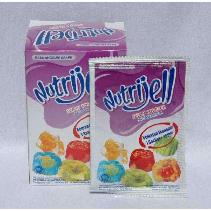 Nutrijel Rasa Anggur / Grape Multipack Jelly Pudding 1 Box 12 Sachet ...