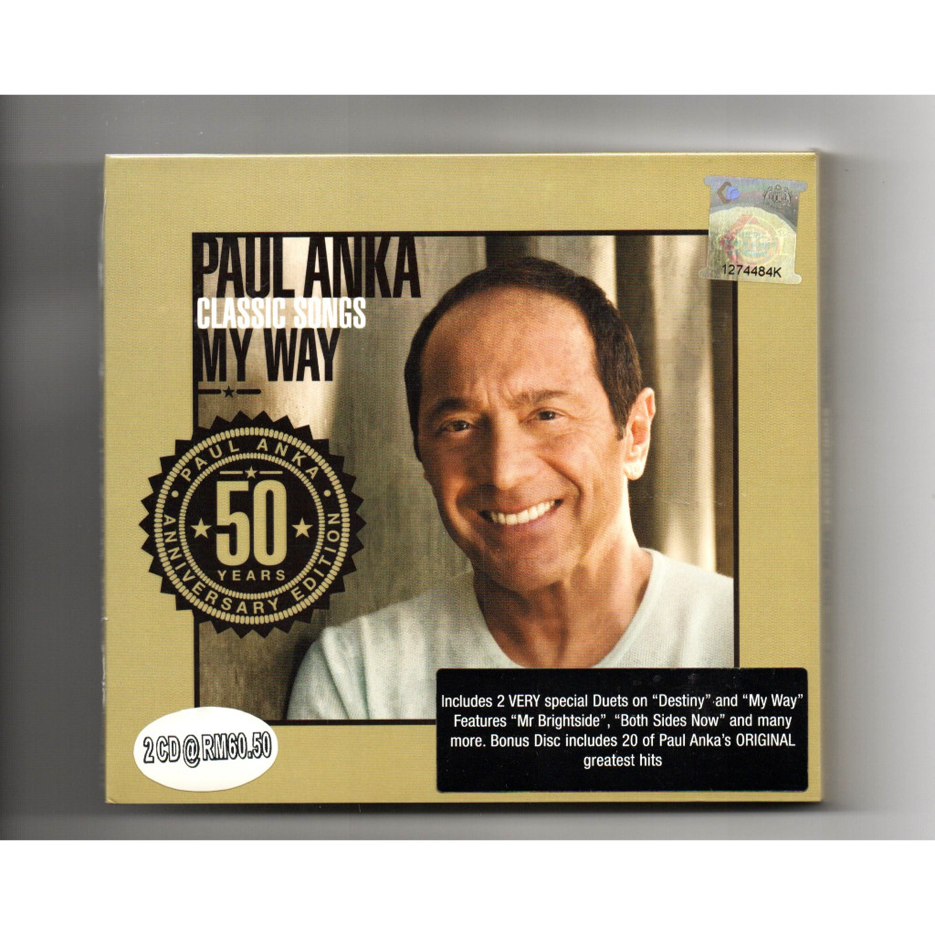 Paul Anka - Classic Songs My Way ( Digipak 2 CD ) | Shopee Malaysia