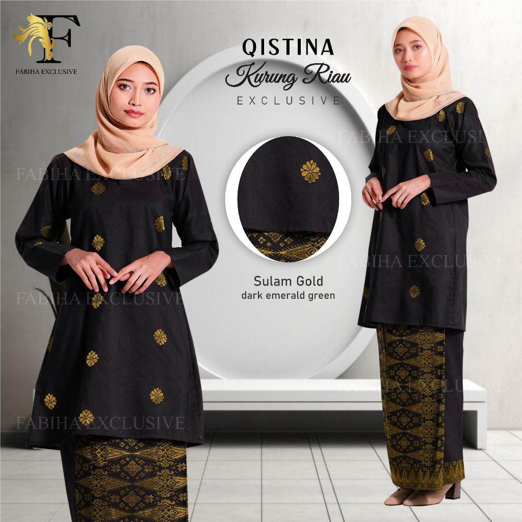By Fabiha Exclusive | Baju Songket Tenun Soft Cotton | Kurung Riau ...
