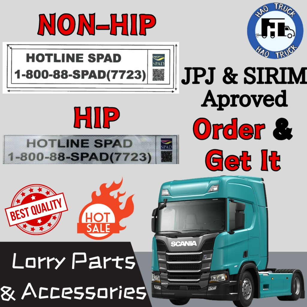 HOTLINE SPAD LORRY STICKER BIG LORRY STICKER SPAD HOTLINE 48CMx10CM ...