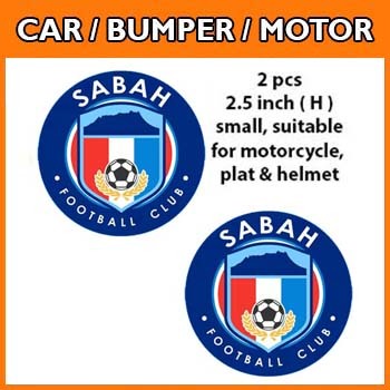 Sabah FC Logo - Car Sticker / Bumper Sticker / Motor Sticker / Helmet ...