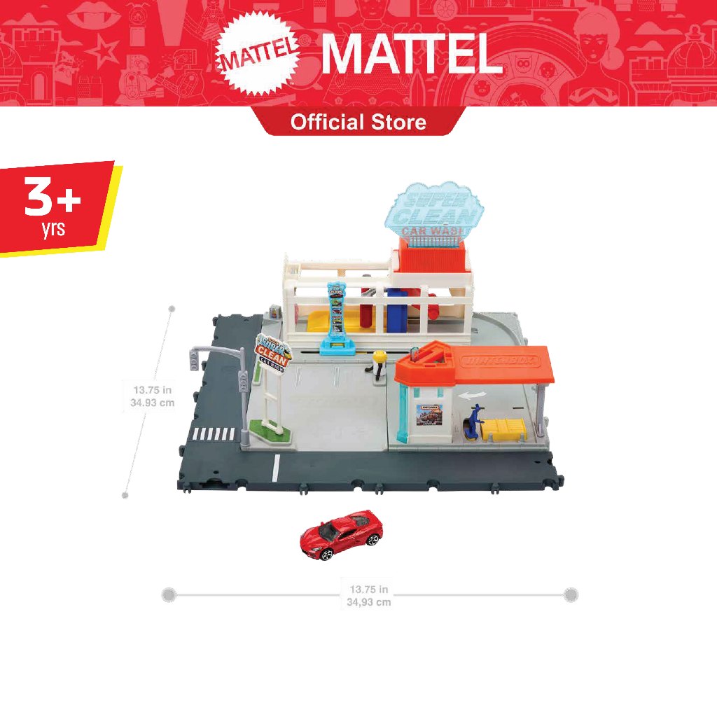 Matchbox-Station de Lavage Super Clean-Coffret avec 1 voiture Matchbox Matchbox-Station de Lavage Super Clean-Coffret avec 1 voiture Matchbox