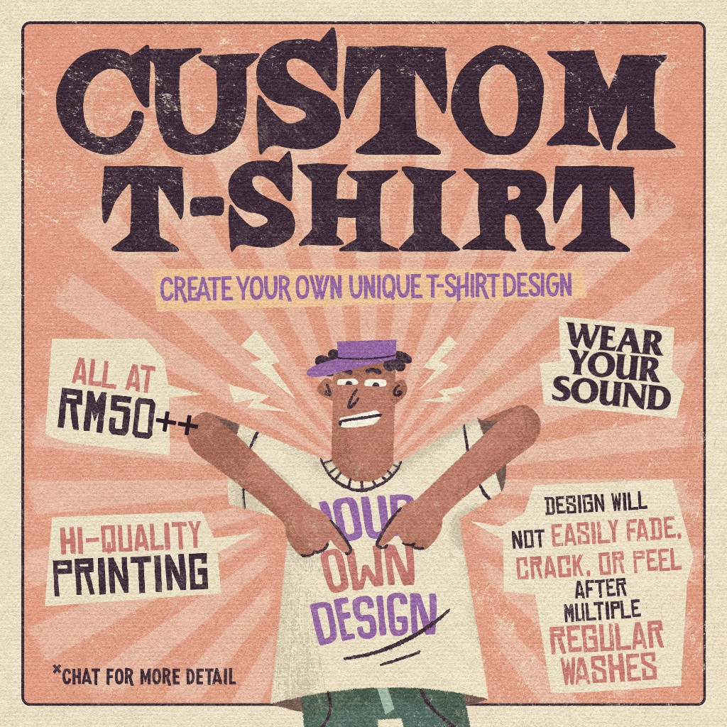 Customize Your Own Graphic Tshirt, No Minimum Order Requirement