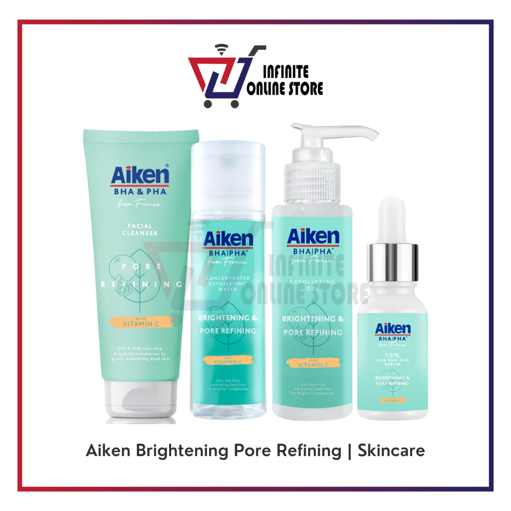 Aiken BHA PHA Brightening Pore Refining Skincare Products (Cleanser ...