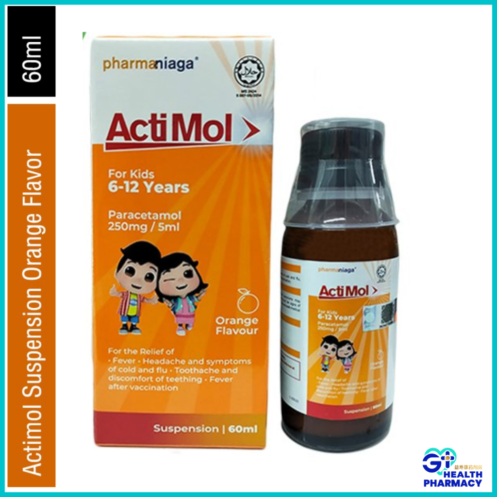 Actimol Paracematol Suspension For Kids 250mg/5ml (Orange Flavour) Ubat ...