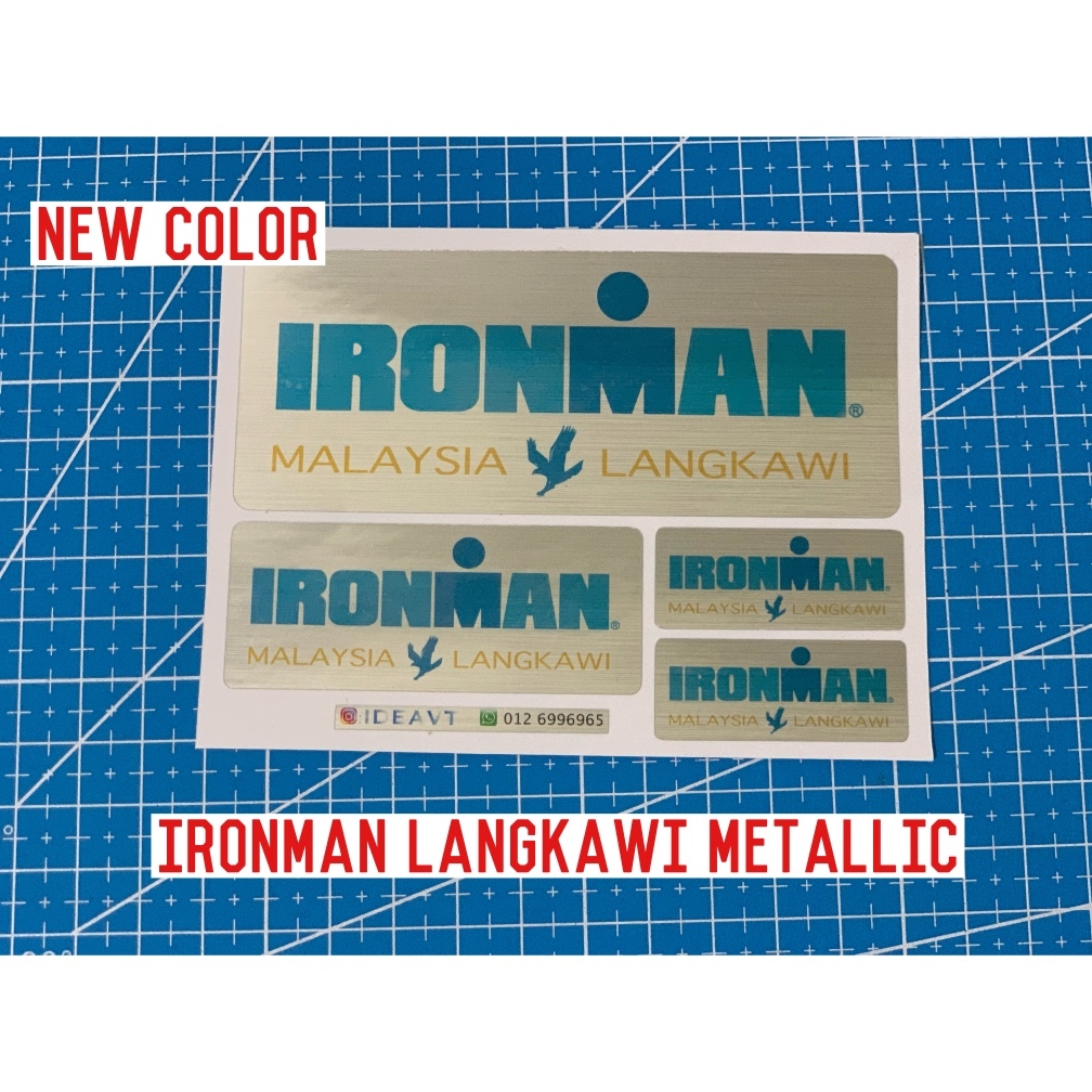 IRONMAN MALAYSIA STICKERS by IDEAVT- METALLIC/GLOSSY WHITE | Shopee ...