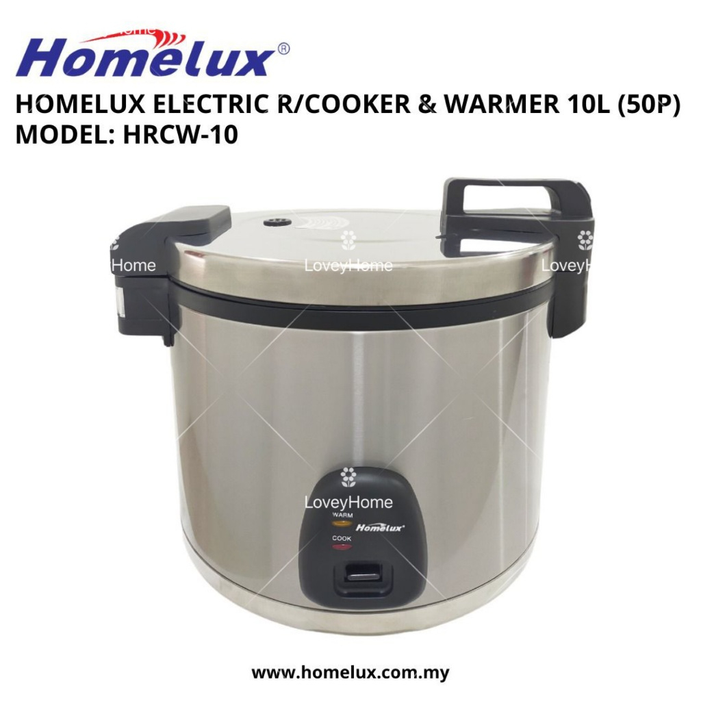 Homelux 10L Commercial Electric Rice Cooker (50pax) Soup Warmer Food ...