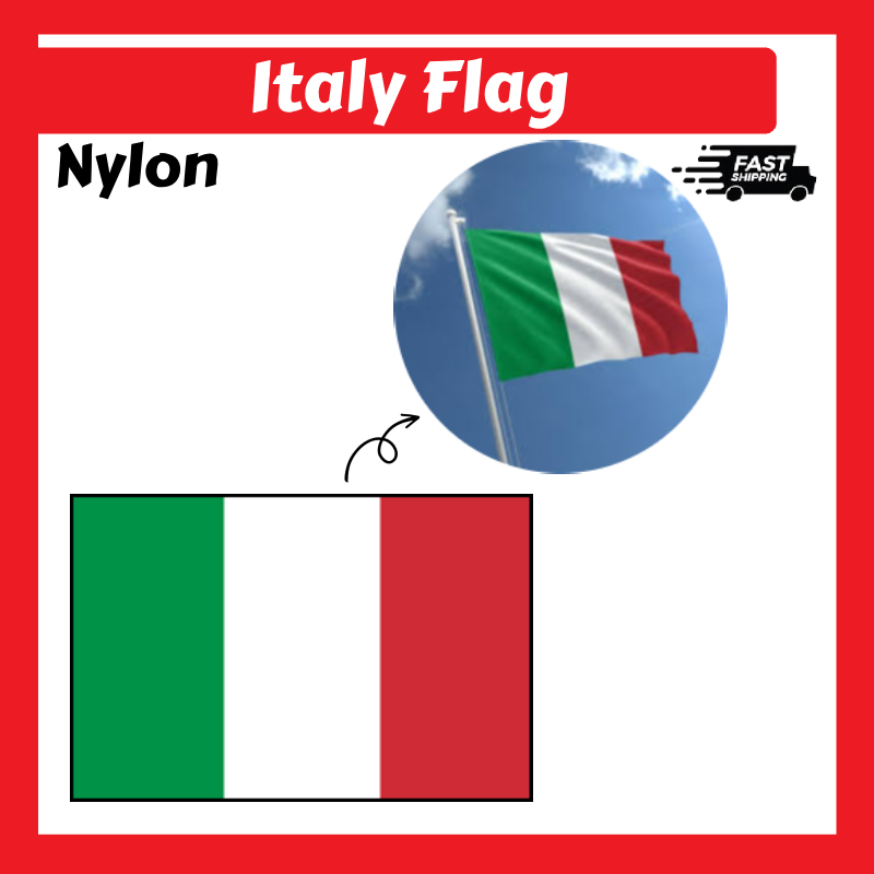 Italy National Flag / Green White Red Italian Flag / 3x5ft 90x150cm ...