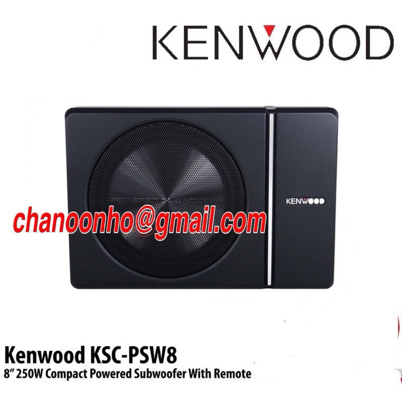 KENWOOD KSCPSW8 8” 250W POWERED ACTIVE CAR UNDERSEAT SUBWOOFER