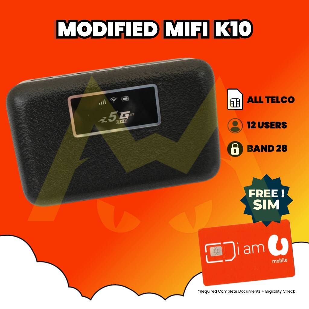 NEW MiFi WiFi Modified LOCK BAND 28 Modem K10 Unlocked Pocket Wi-Fi ...