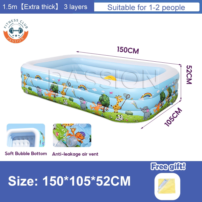 Passion Inflatable Swimming Pool Kids Pool Baby Pool Kolam Mandi Besar ...