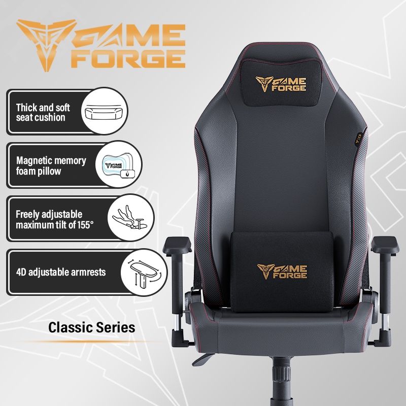 GAMEFORGE Gaming Chair Classic Office Chair 4D adjustable armrests - 5 ...