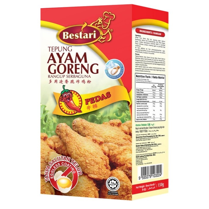 Tepung ayam goreng ala kfc crispy fried chicken coating Bestari 1kg ...