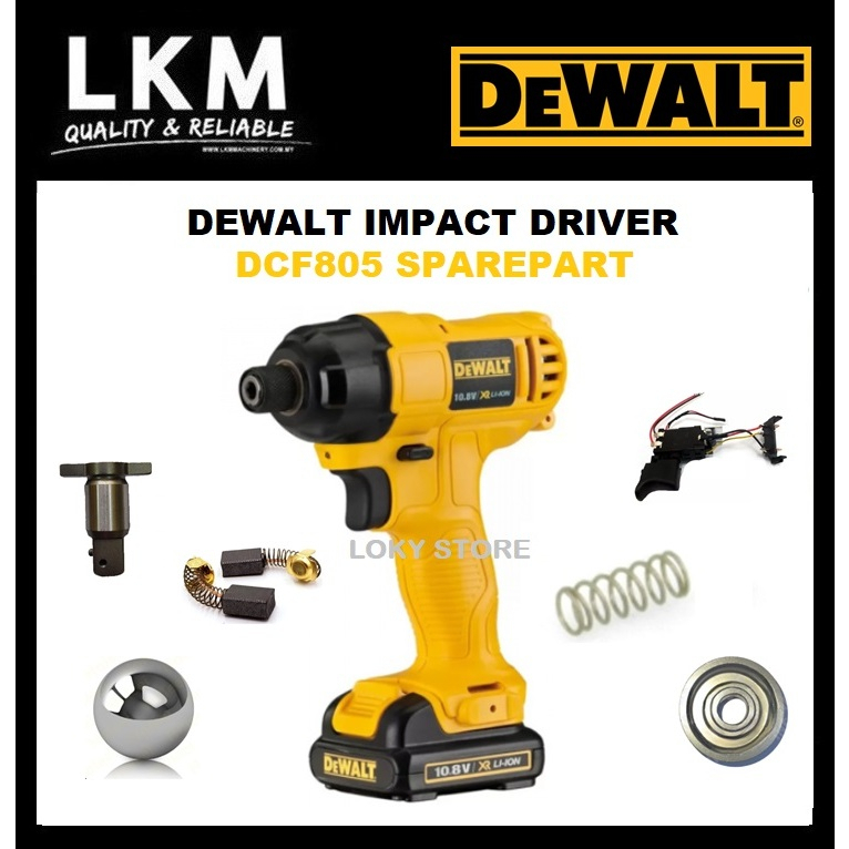 (ORIGINAL) SPAREPART FOR DEWALT DCF805 IMPACT DRIVER | Shopee Malaysia
