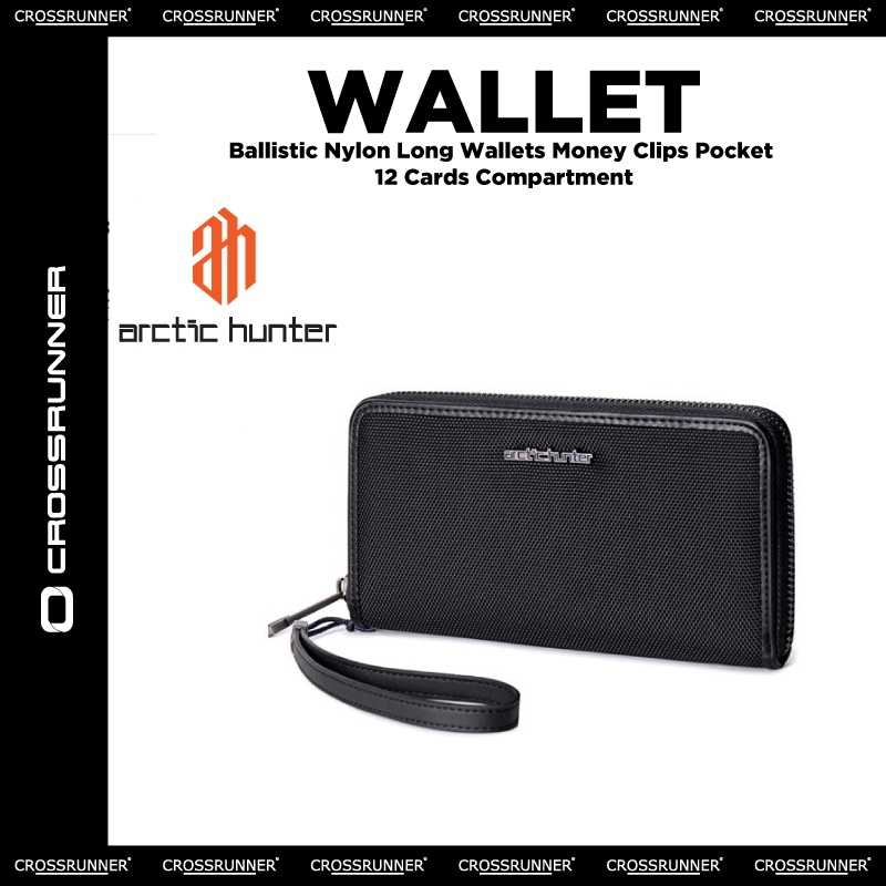 CROSSRUNNER X Arctic Hunter Ballistic Nylon Long Wallets Purses Oxford ...