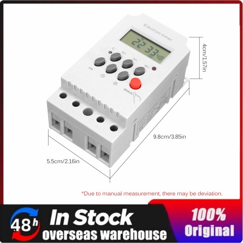 🔥IN Stock🔥AC 220V 25A Digital Programmable Timer Din Rail Electronic ...
