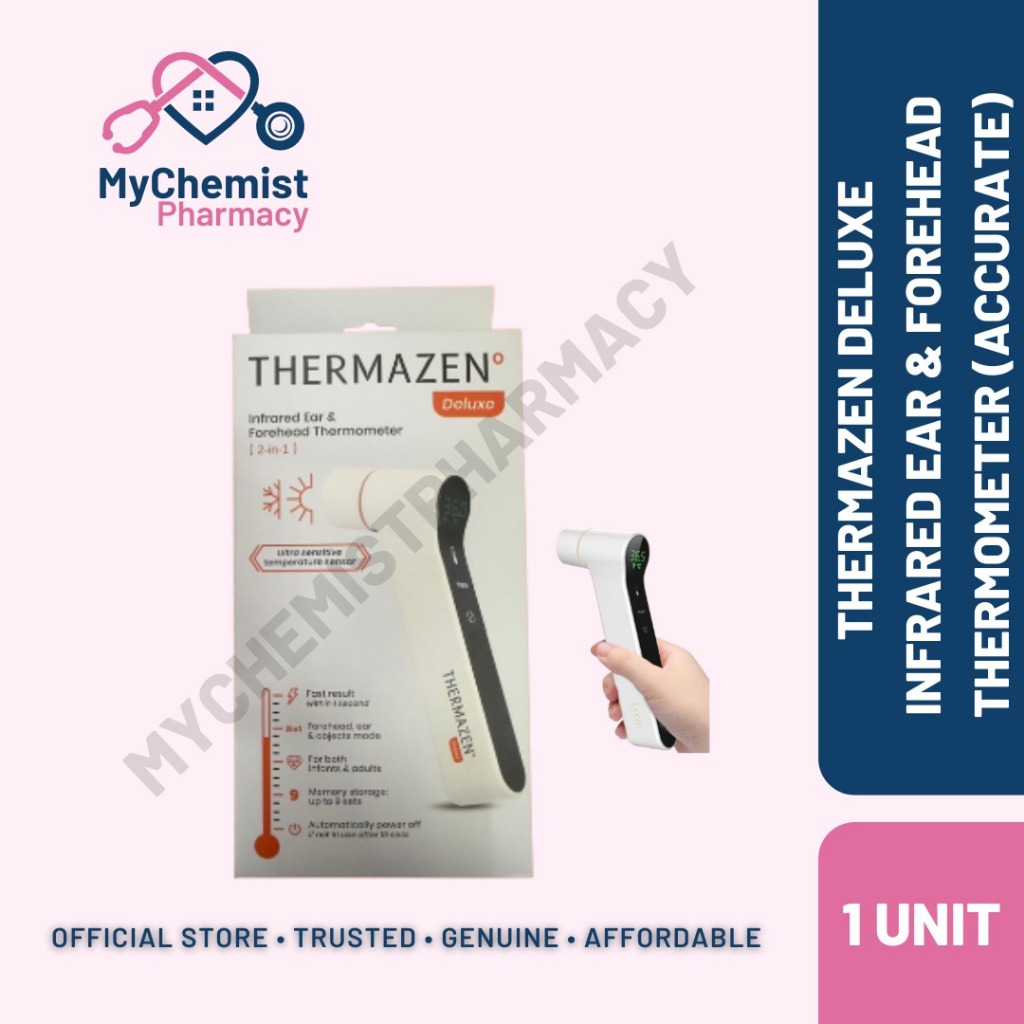 Thermazen Deluxe Infrared Ear & Forehead Thermometer 2-in-1 Ultra ...