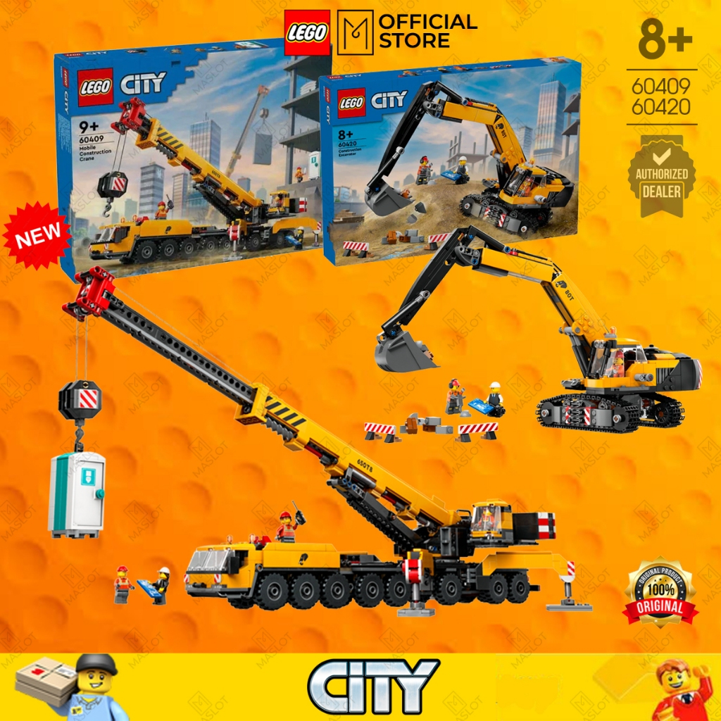 LEGO CITY Yellow Mobile Construction Crane 60409 | Yellow Construction ...