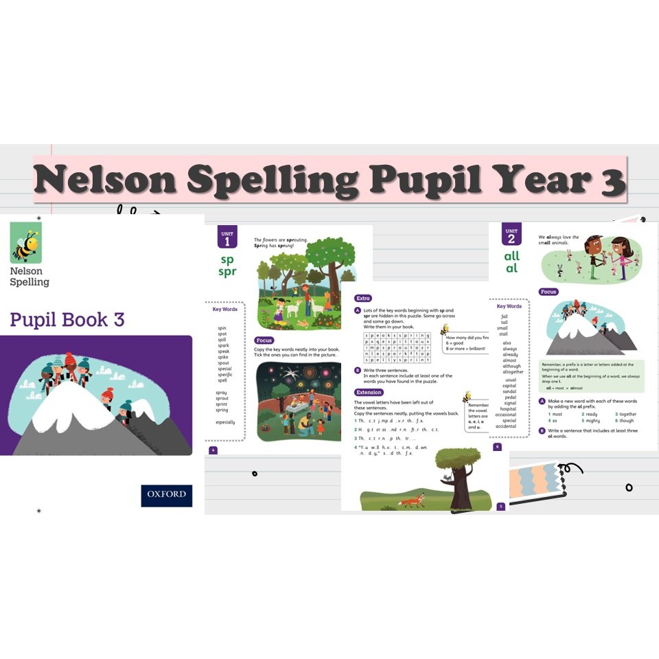 [PRE425] 68 pages Nelson Spelling Pupil Book 3 Year 3 Workbook ...