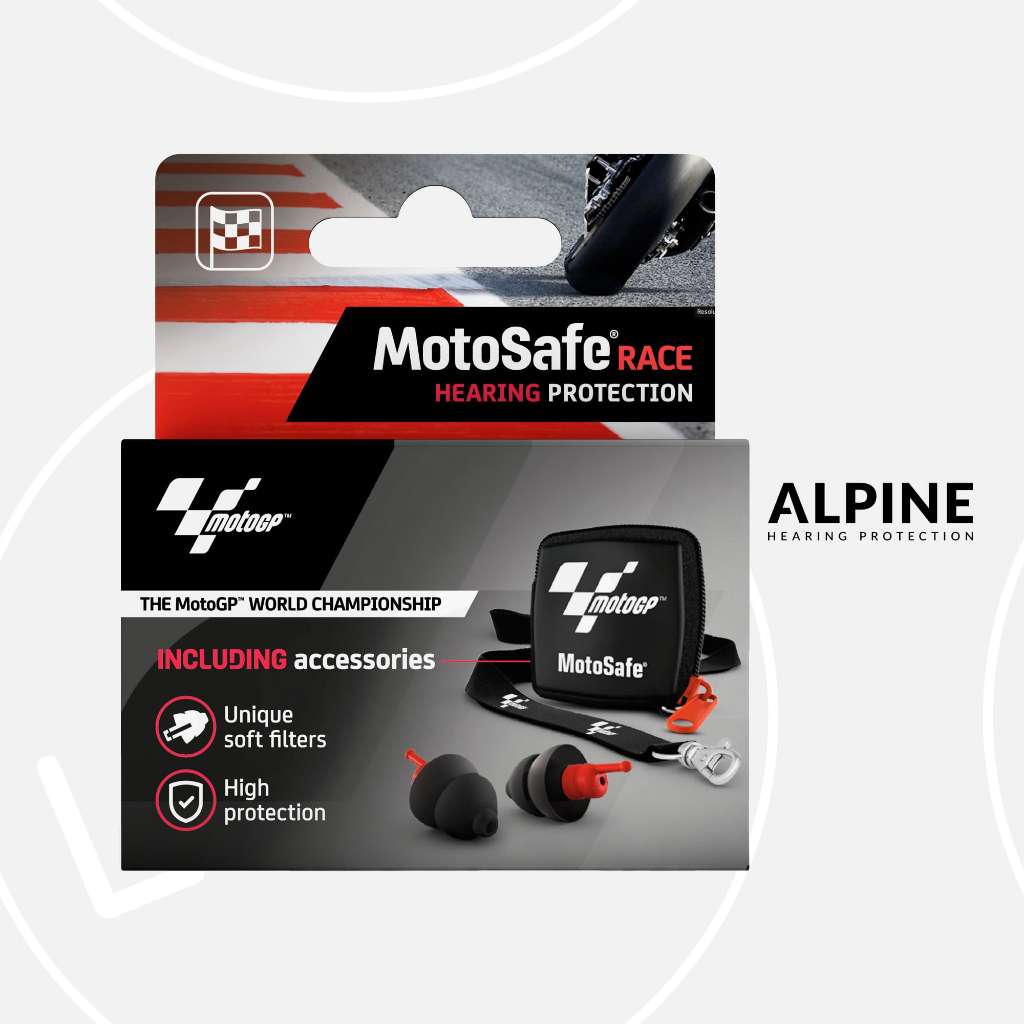 Alpine MotoSafe Race Earplugs, MotoGP Edition Motorcycle Bike Riding