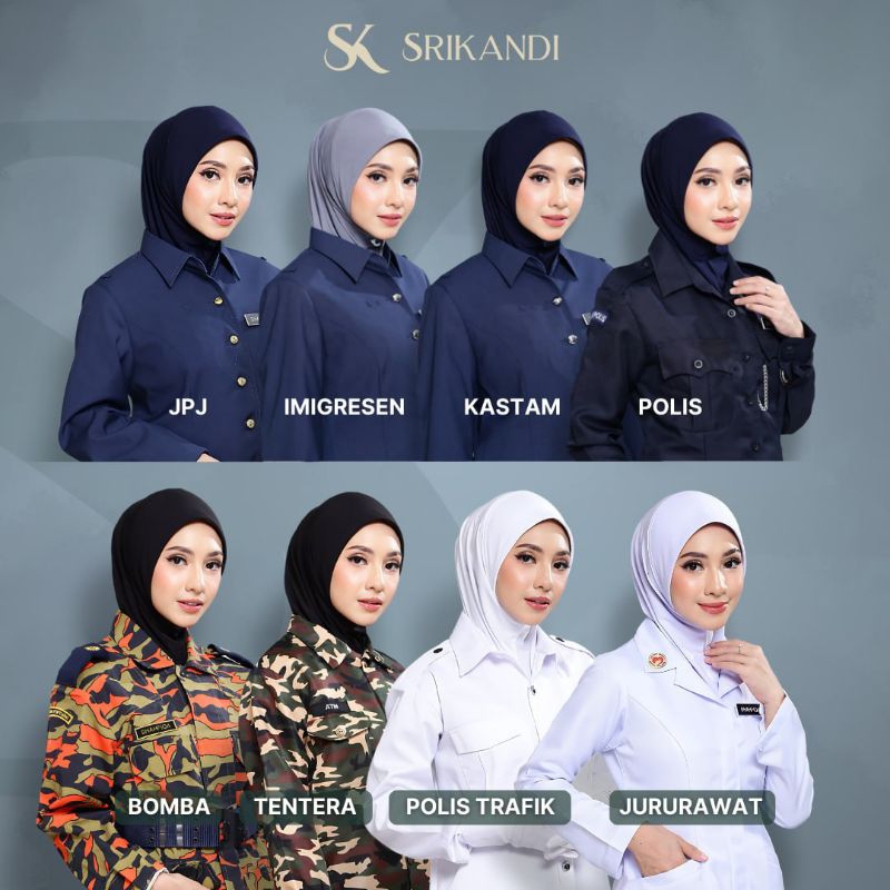 🌻🌻 TUDUNG UNIFORM FRONTLINER SRIKANDI 💯 TUDUNG SI COMEL | Shopee Malaysia