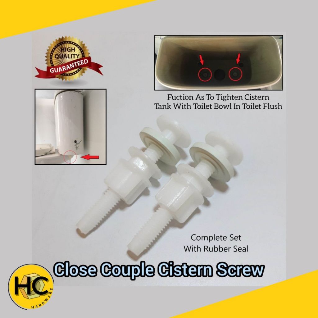 2PCS Toilet Cistern Water Tank Screw Set For Close Coupled WC Cistern ...