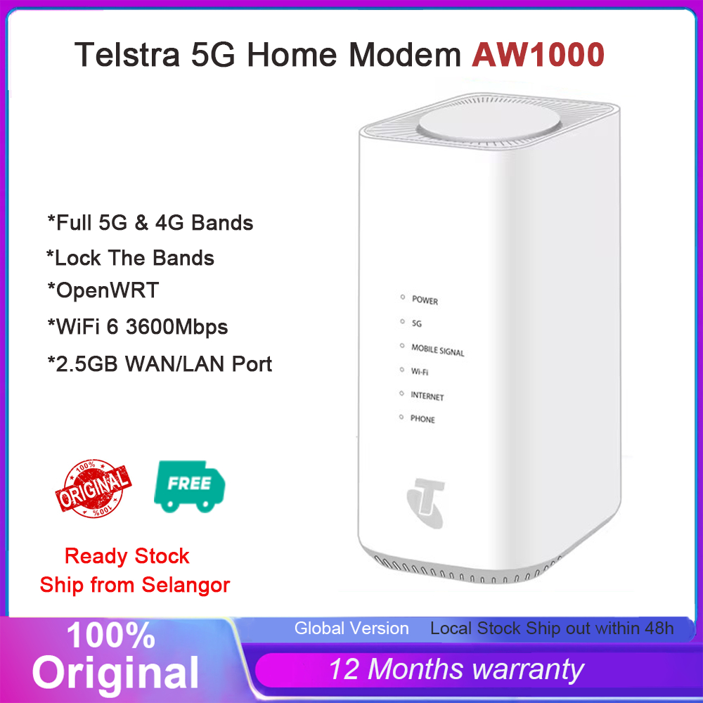 100% New Unlocked Arcadyan Telstra 5G Home Modem AW1000 Wi-Fi 6 AX3600 ...