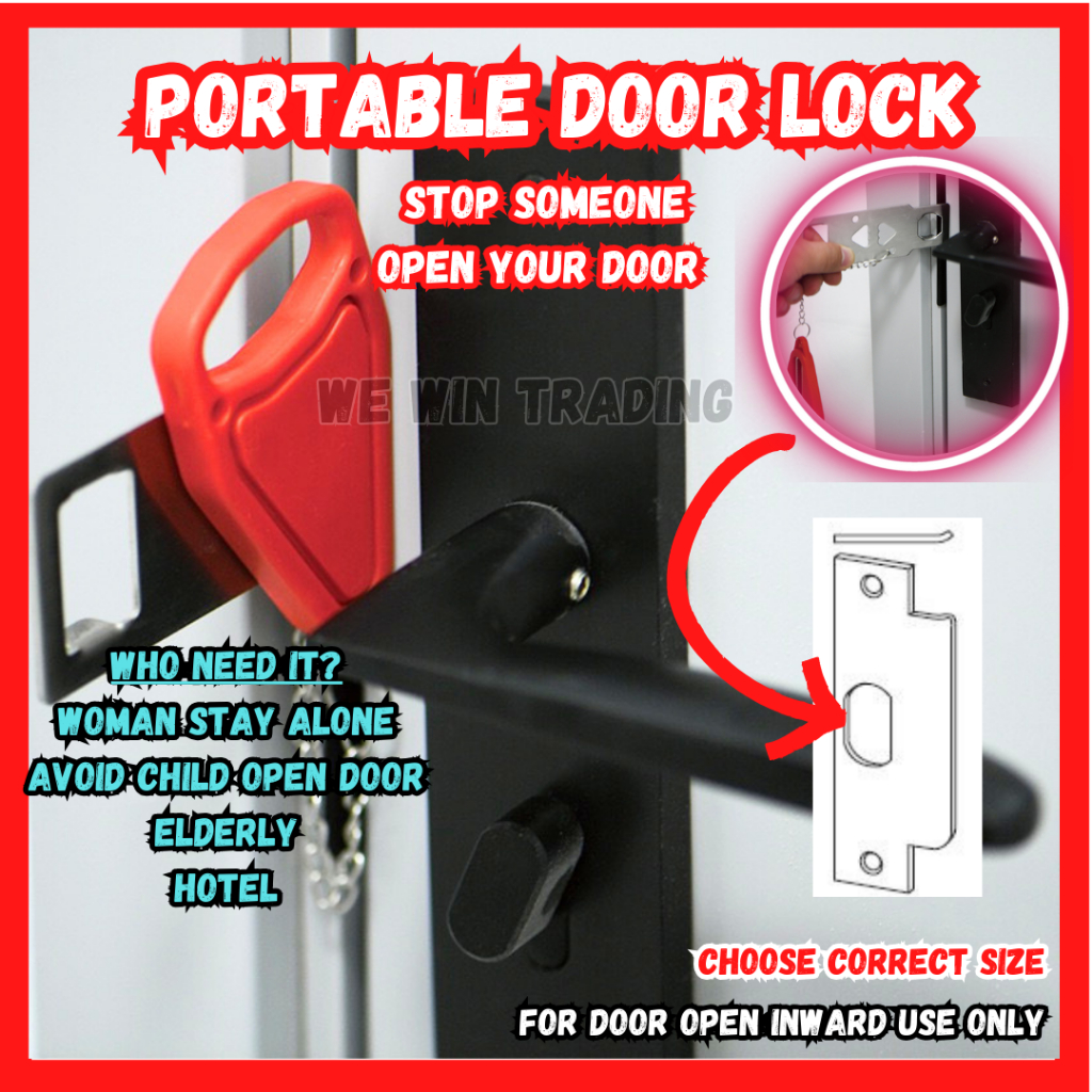 Portable Safety door lock easy to install 防盗夹 lock hotel lock hostel