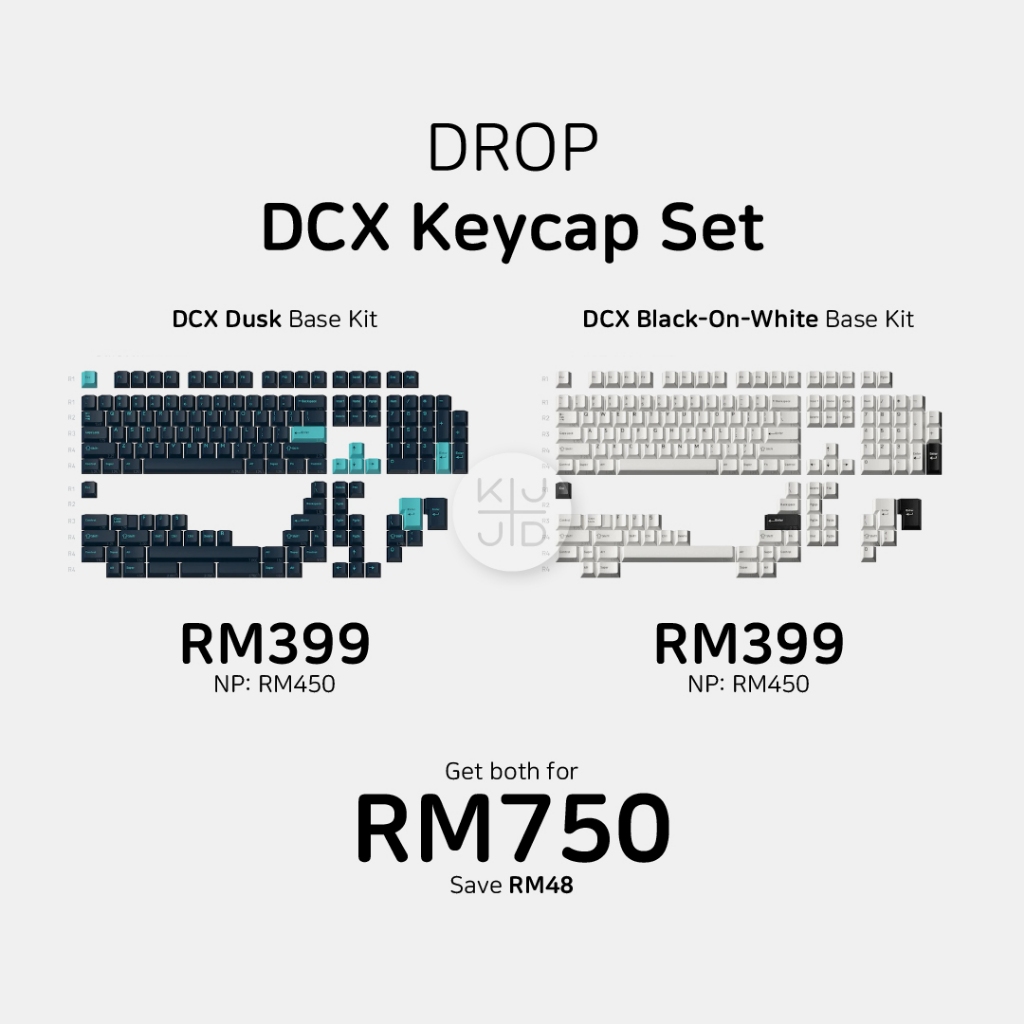 Drop DCX Black-On-White Keycap Set Complete Base deals Kit, Doubleshot ABS MDX-36536-1