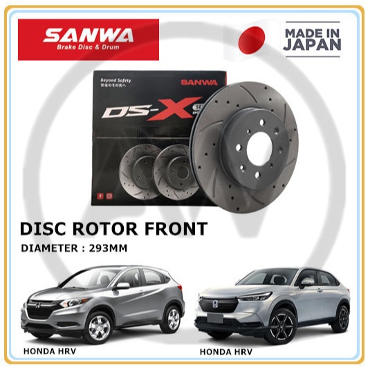 SANWA Sport Japan Honda HRV HR-V T7A 2015-2024 Front Drilled Slotted ...