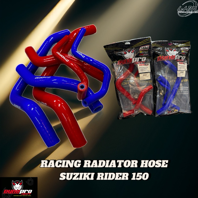 DYNO PRO RACING RADIATOR HOSE SUZUKI RAIDER 150 DYNOPRO COLOUR RED DAN ...