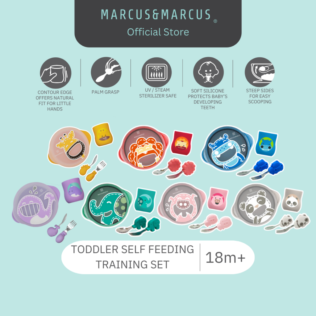 MARCUS & MARCUS Toddler Self Feeding Training Set | Shopee Malaysia