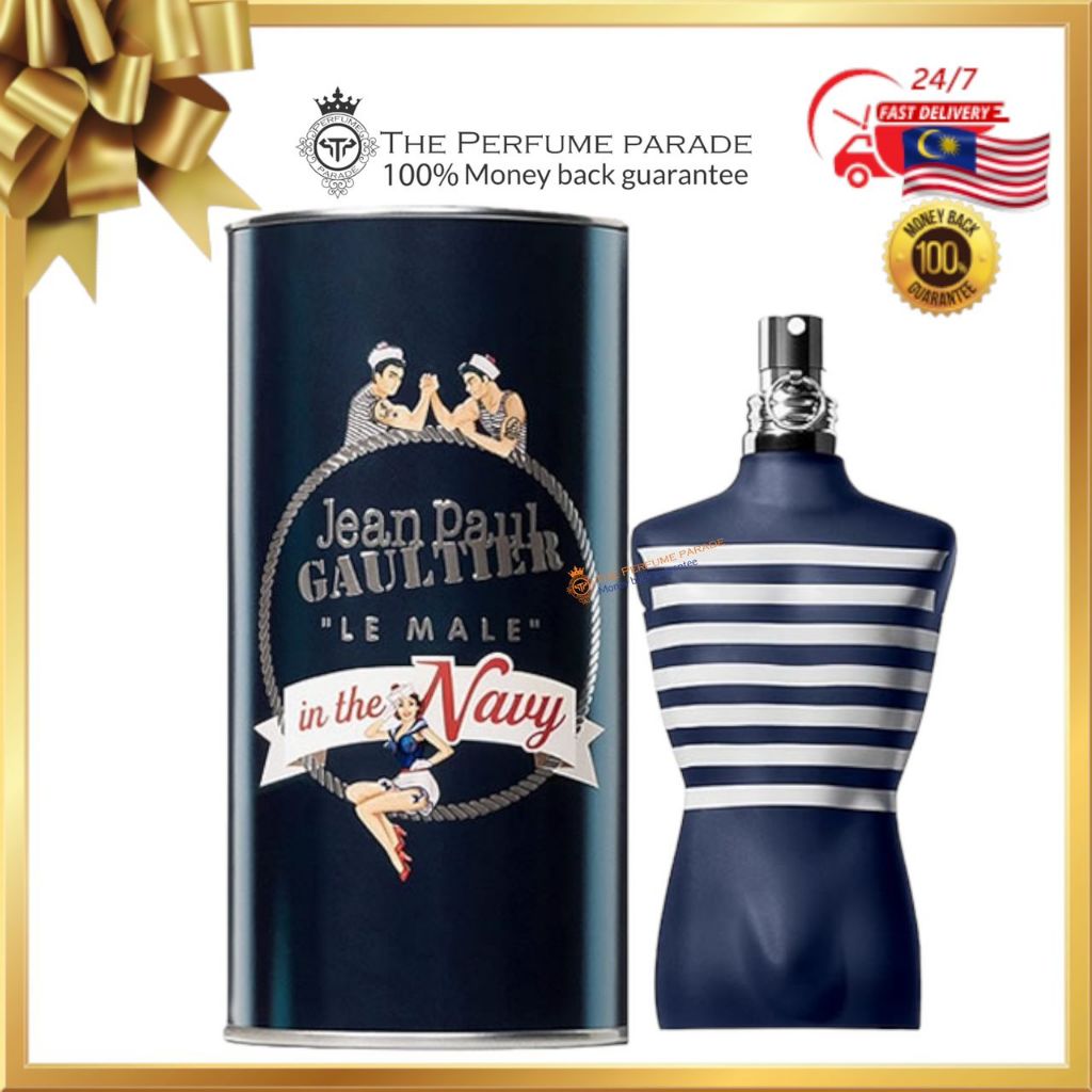 100 Genuine Perfume JPG Le Male In The Navy Eau De Toilette 125ml Fragrance For Men Tester Box Shopee Malaysia