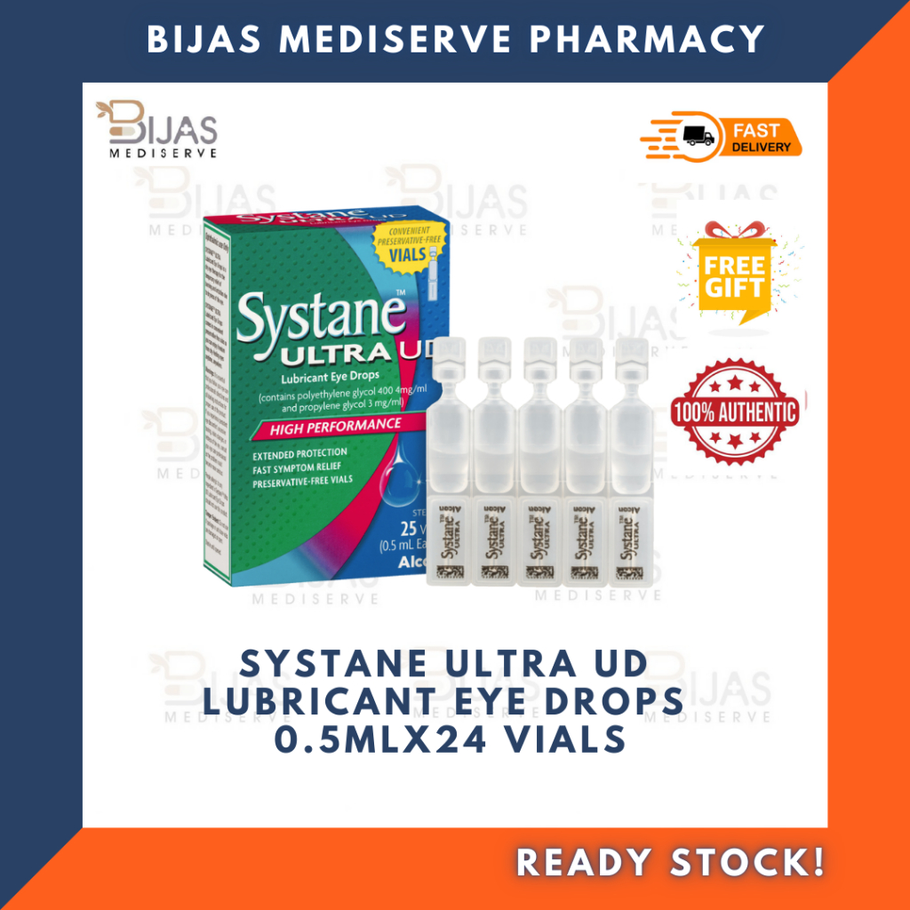 SYSTANE ULTRA UD LUBRICANT EYE DROPS 0.5MLX24 VIALS (EXP:12/2024 ...