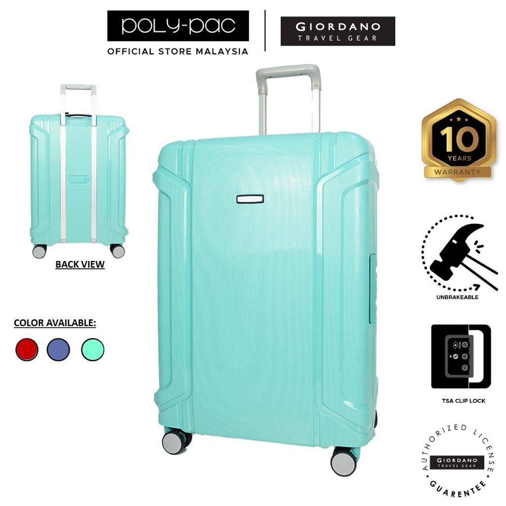 Giordano By Poly Pac 20 Unbreakable PP Trolley Travel Luggage Bag w TSA Clip Lock Anti Theft GA9240 Shopee Malaysia