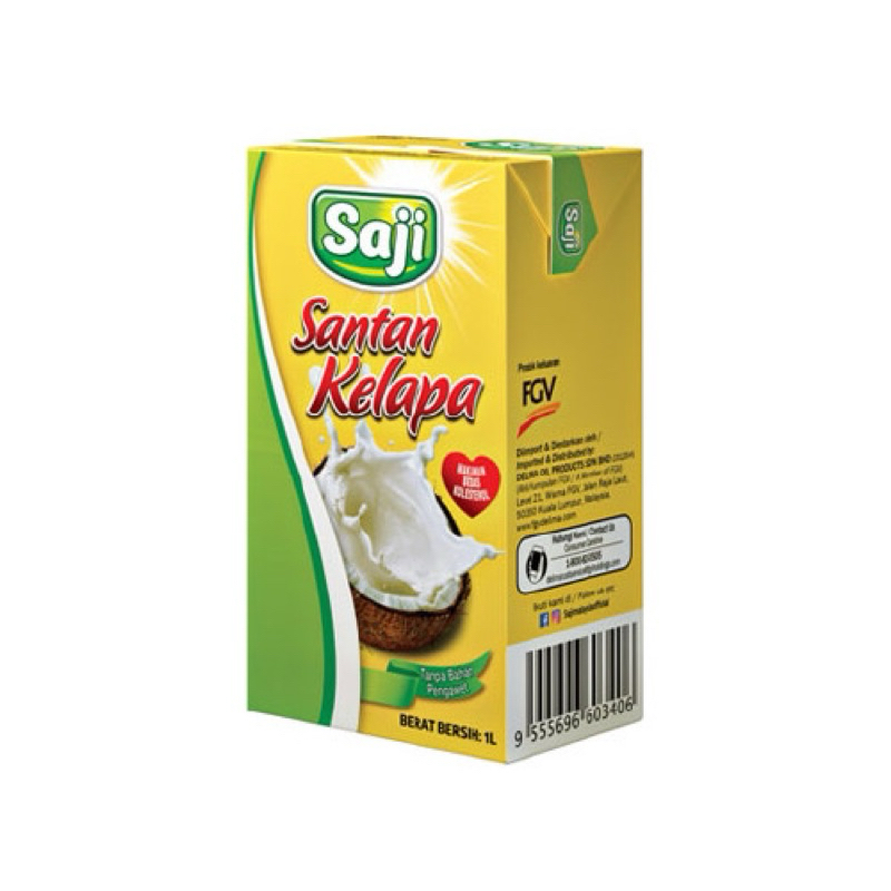 Saji Santan Kelapa Coconut Milk (1Liter) EXP: 3/2027 | Shopee Malaysia