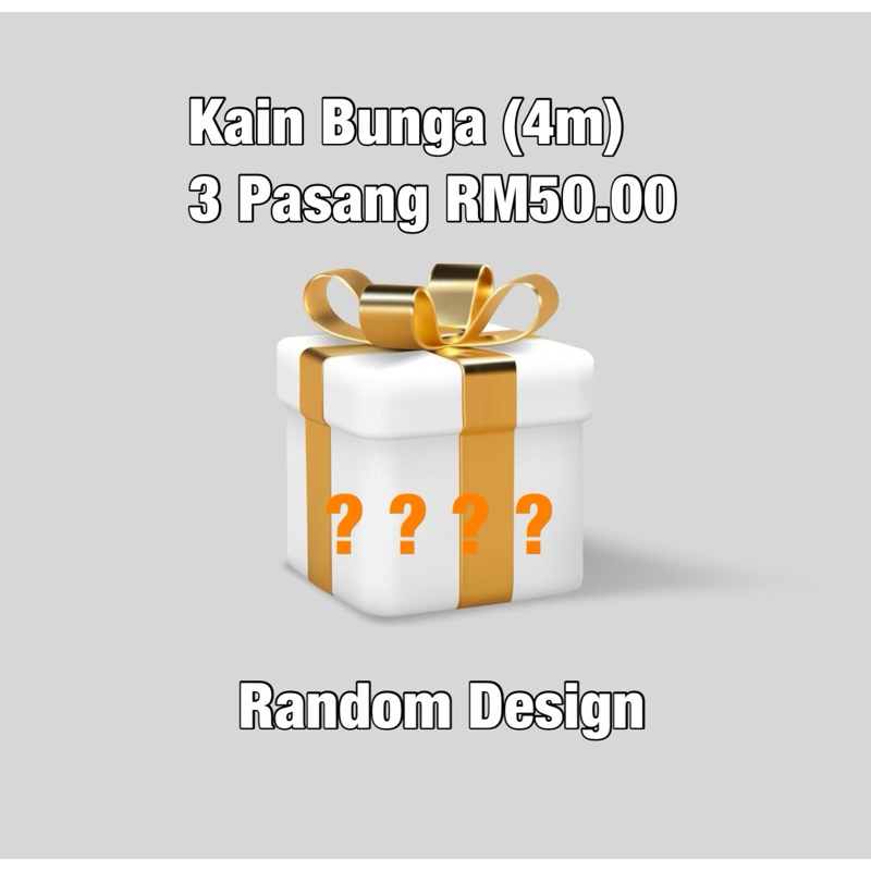 Kain Bunga 3 Pasang RM50 (Random Design) | Shopee Malaysia
