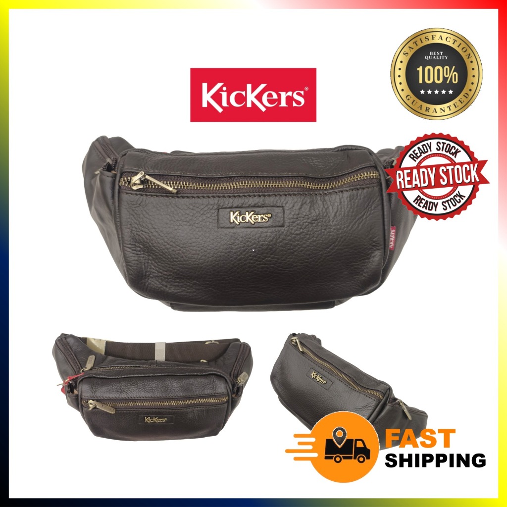 Beg pinggang kulit kickers clearance