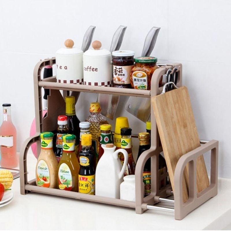 (PROMOSI)HOUSE RACK KITCHEN ORGANIZER RAK DAPUR PLASTIK WARNA PUTIH ...