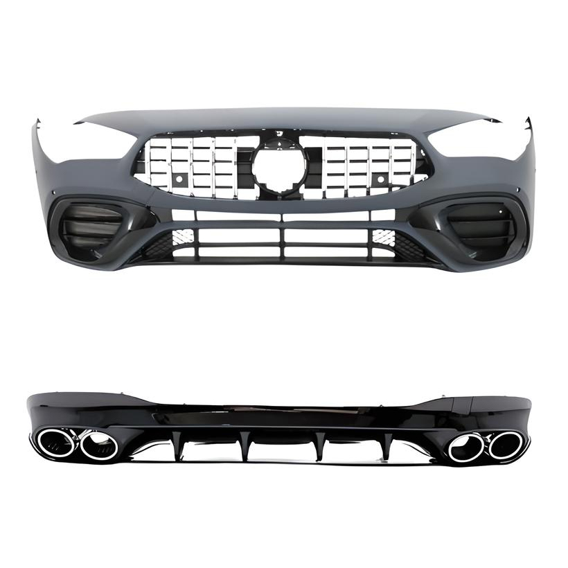 CLA W118 CLA45 AMG CLA200 CLA250 Bodykit Set Front Bumper Rear Diffuser ...