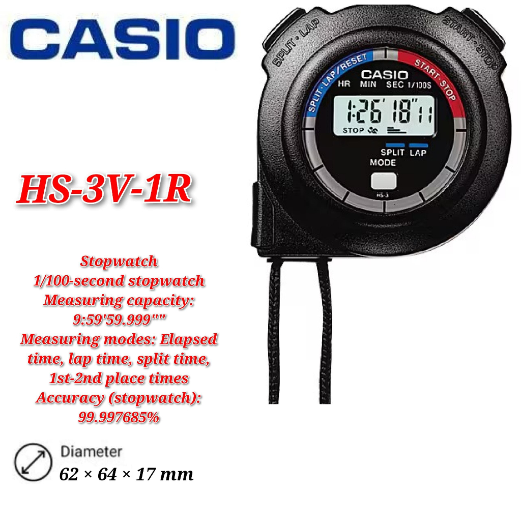 CASIO Stopwatch Original 1YEAR WARRANTY HS3V HS 3V Shopee Malaysia