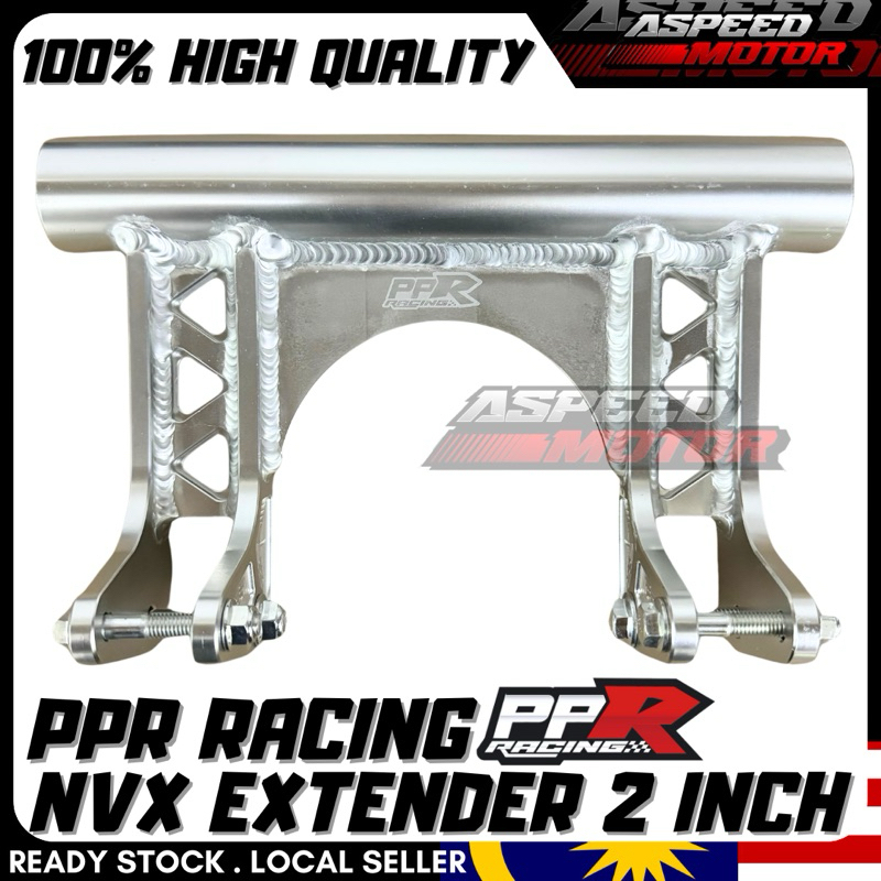 PPR RACING CNC ALLOY EXTENDER 2 INCH BRACKET NVX V1 V2 SILVER BLACK ...