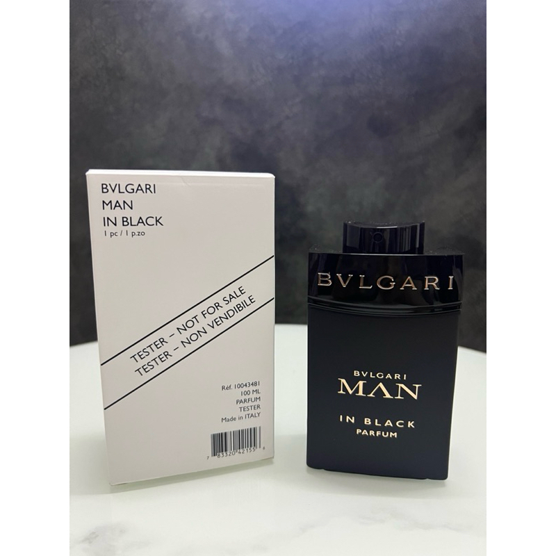 Man in black tester sales