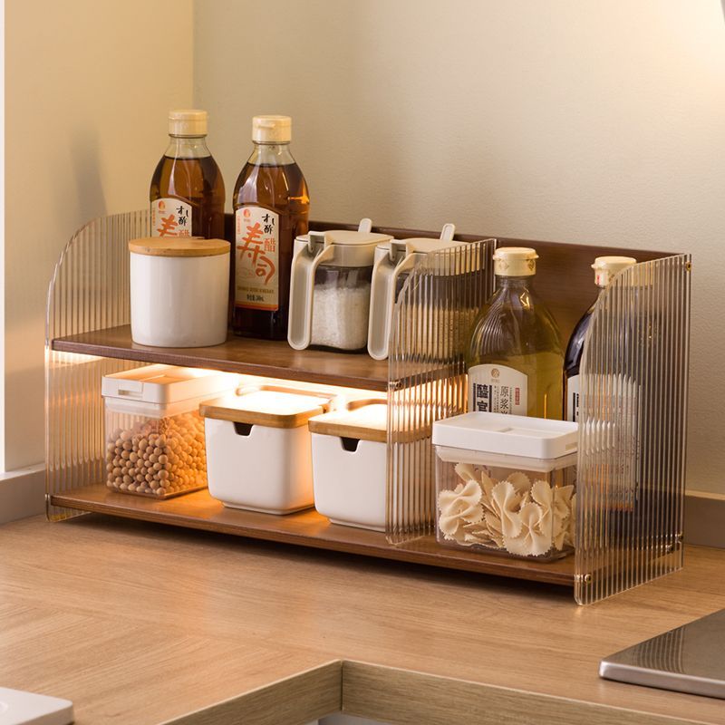 Kitchen storage rack seasoning shelf countertop multifunctional ...