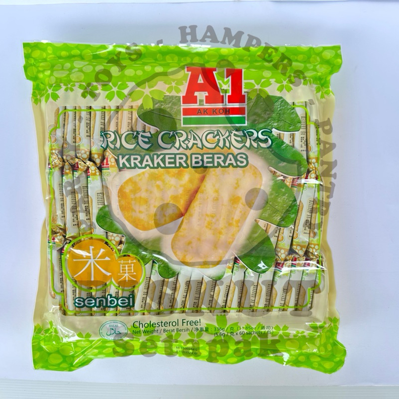 A1 RICE CRACKERS SENBEI 60 SACHETS (336G) BISKUT KRAKER BERAS HALAL ...